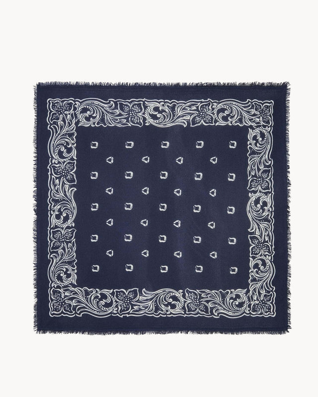 Large Bandana Hawai dark navy blue - Image principale