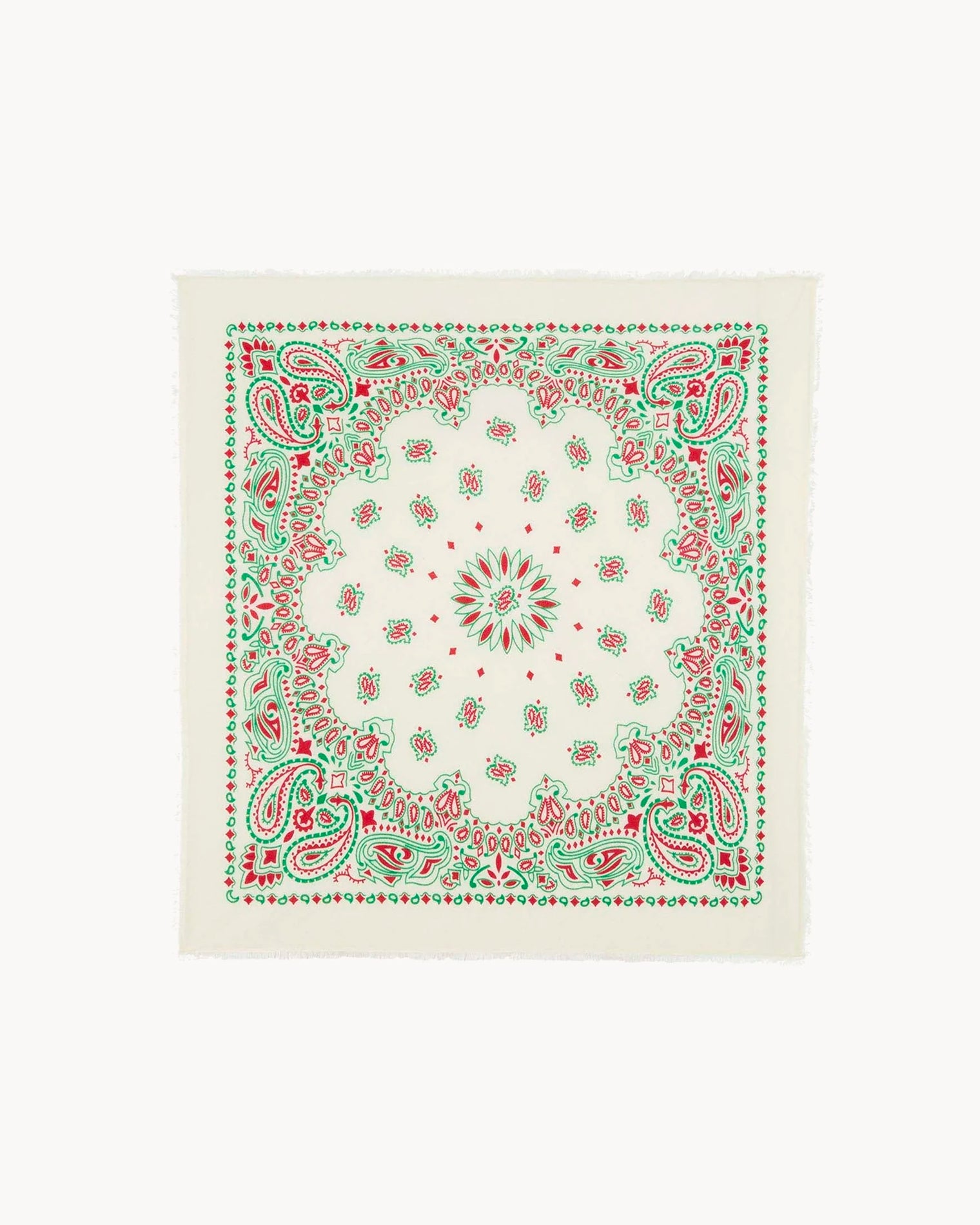 Grand Bandana Cachemire Imprimé Rouge Flag | Cachemire Grand Bandana Cachemire Imprimé Rouge Flag | Cachemire