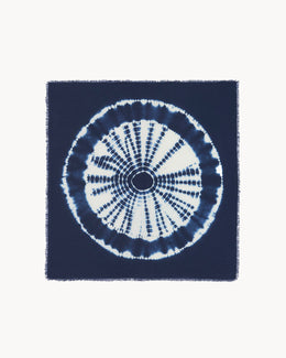 Bandana en cachemire bleu pour femme et pour homme - Kujten packshot