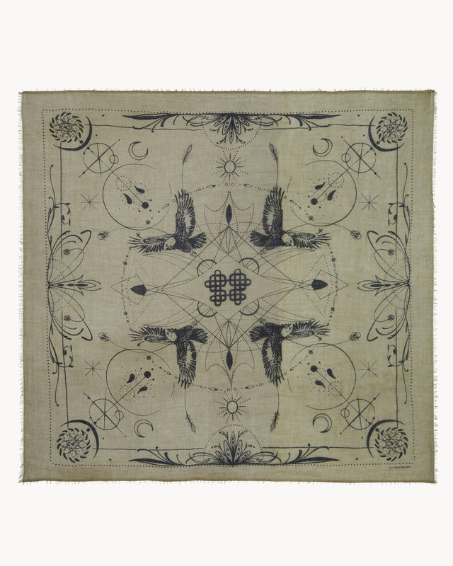 Large Bandana Ellis dark khaki - Image principale