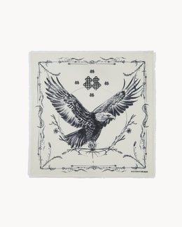 Bandana en cachemire blanc pour femme et pour homme - Kujten packshot