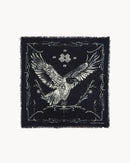 Bandana en cachemire noir pour femme et pour homme - Kujten packshot