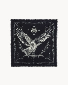 Bandana en cachemire noir pour femme et pour homme - Kujten packshot