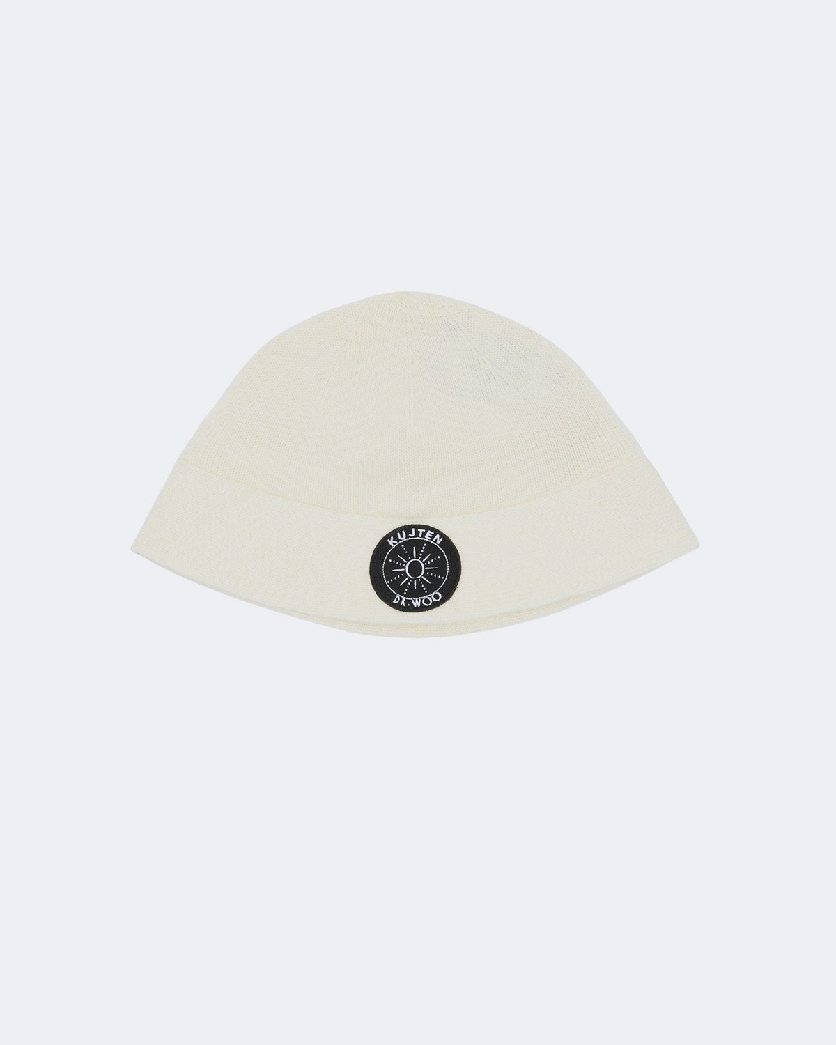 Bonnet en cachemire blanc pour femme et pour homme - Kujten packshot