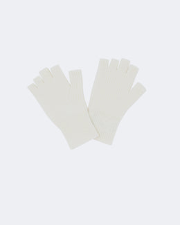 Gants en cachemire blanc pour femme - Kujten packshot