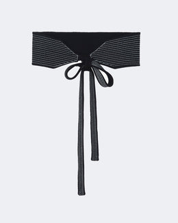 Ceinture en cachemire noir pour femme - Kujten packshot