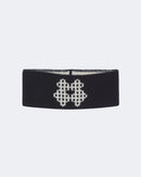 Bandeau en cachemire blanc et noir pour femme - Kujten packshot