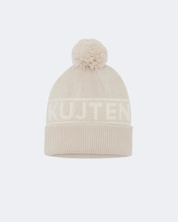 Bonnet en cachemire beige pour femme et pour homme - Kujten packshot