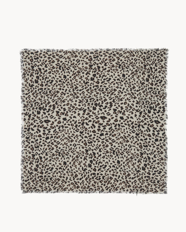Grand Bandana Hachiko Leopard avoine - Image principale