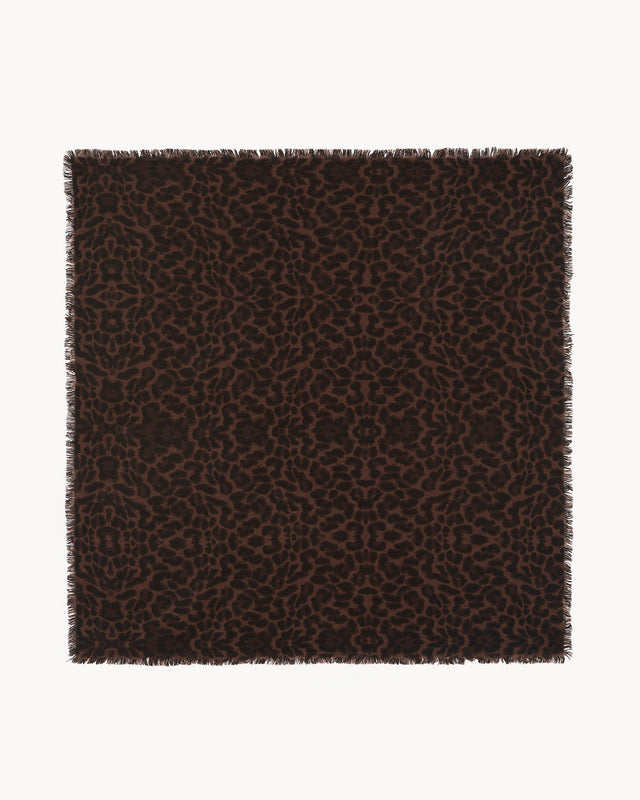 Grand Bandana Hachiko Leopard marron - Image principale