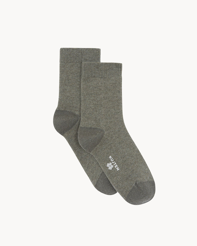 Chaussettes Logo Socks kaki chiné - Image principale