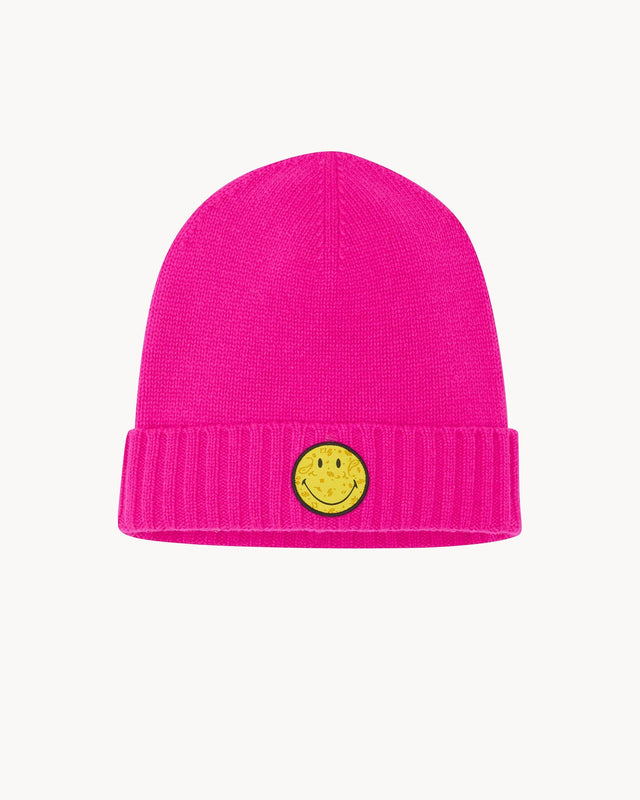 Beanie Tomi Smiley neon pink - Image principale