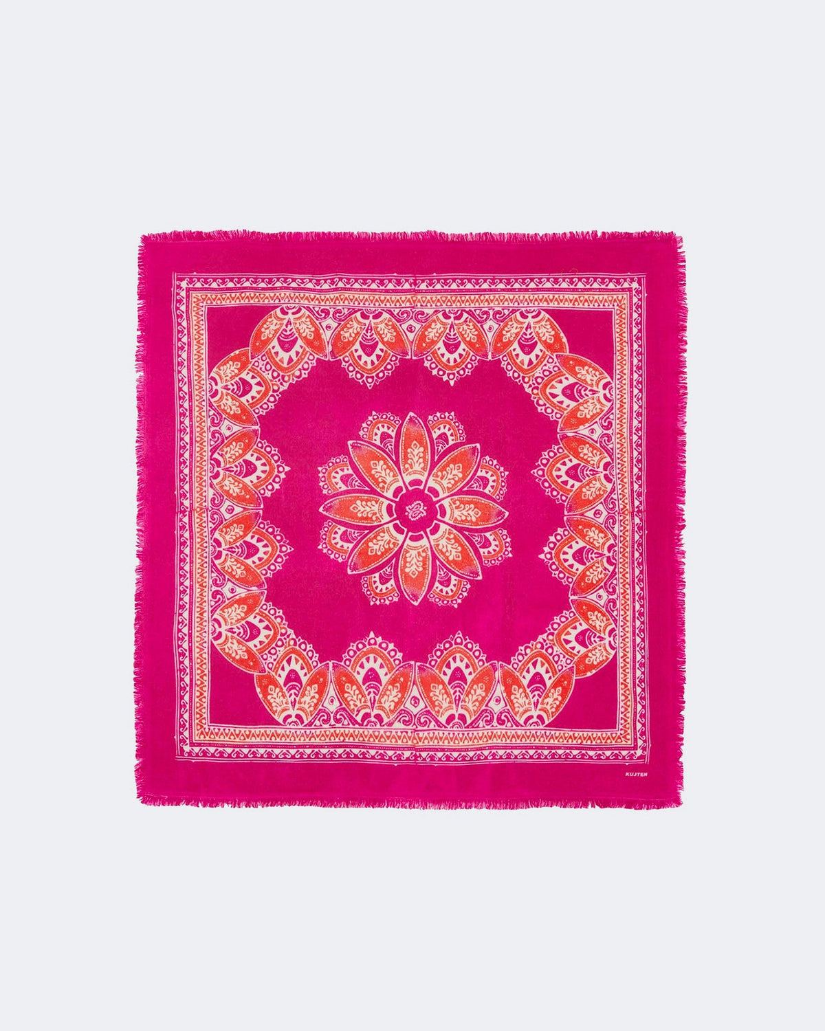 Bandana en cachemire rose pour femme - Kujten packshot