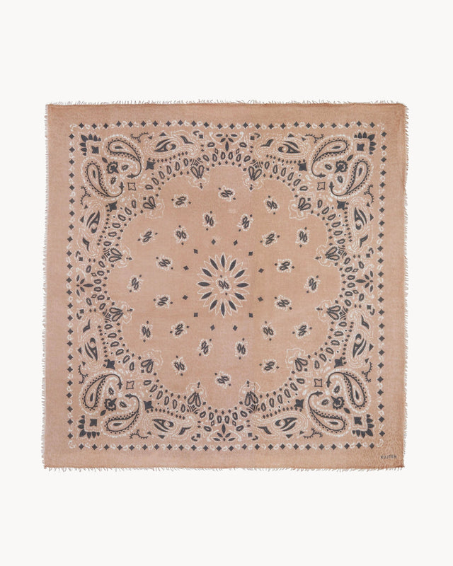 Très Grand Bandana Effy Leo marron camelo - Image principale