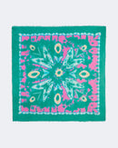 Bandana en voile de cachemire vert pour femme - Kujten packshot