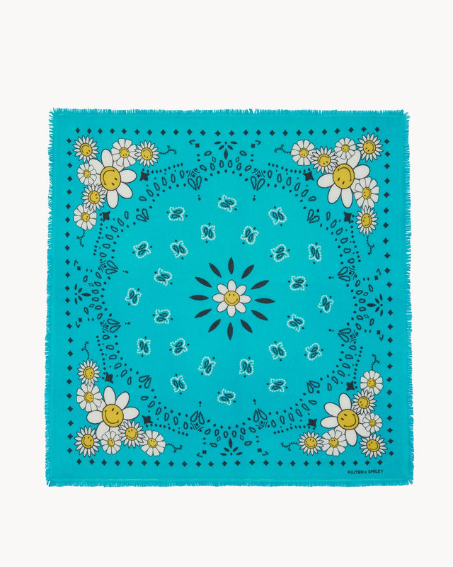 Bandana Hachiko Bico Smiley turquoise green - Image principale