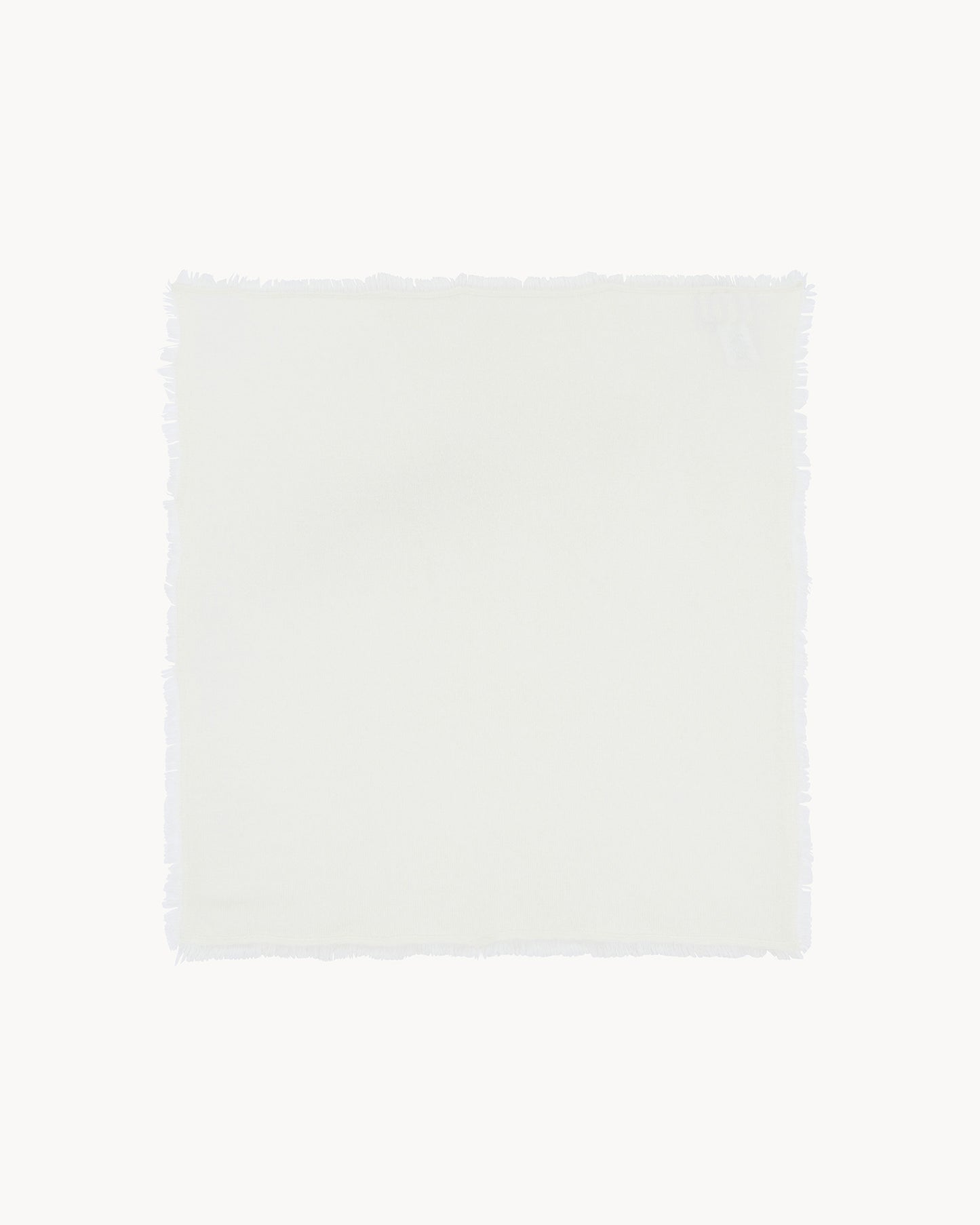 Bandana en cachemire blanc pour femme et pour homme - Kujten packshot