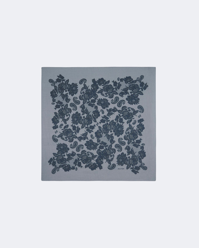 Small Bandana Hachi Lace flannel gray - Image principale