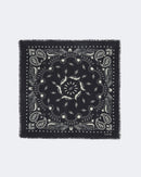 Bandana en cachemire noir et blanc pour femme et pour homme - Kujten packshot