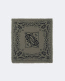 Bandana en cachemire kaki pour femme et pour homme - Kujten packshot