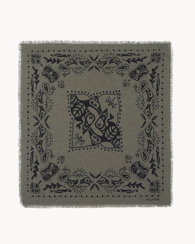 Large Bandana Hachiko Inuit marl khaki - Image principale
