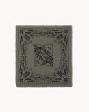 Bandana en cachemire kaki pour femme et pour homme - Kujten packshot