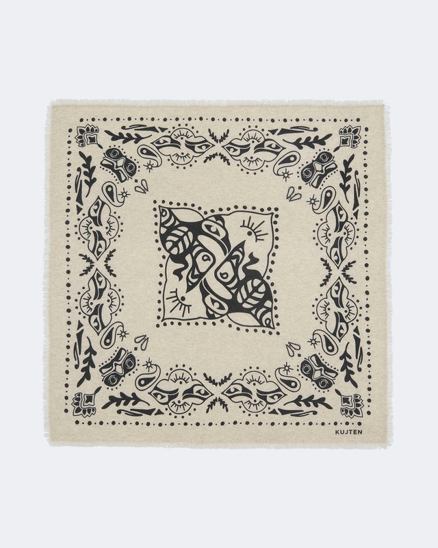 Large Bandana Hachiko Inuit Oats White - Image principale