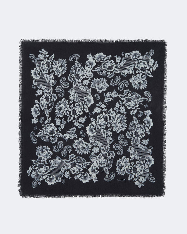 Large Bandana Hachiko Lace Black - White - Image principale