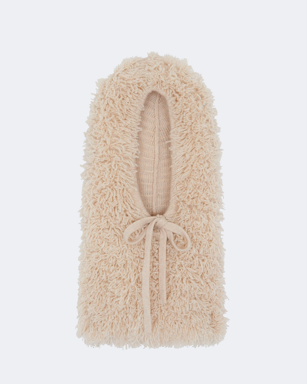 Cagoule en cachemire beige pour femme - Kujten packshot