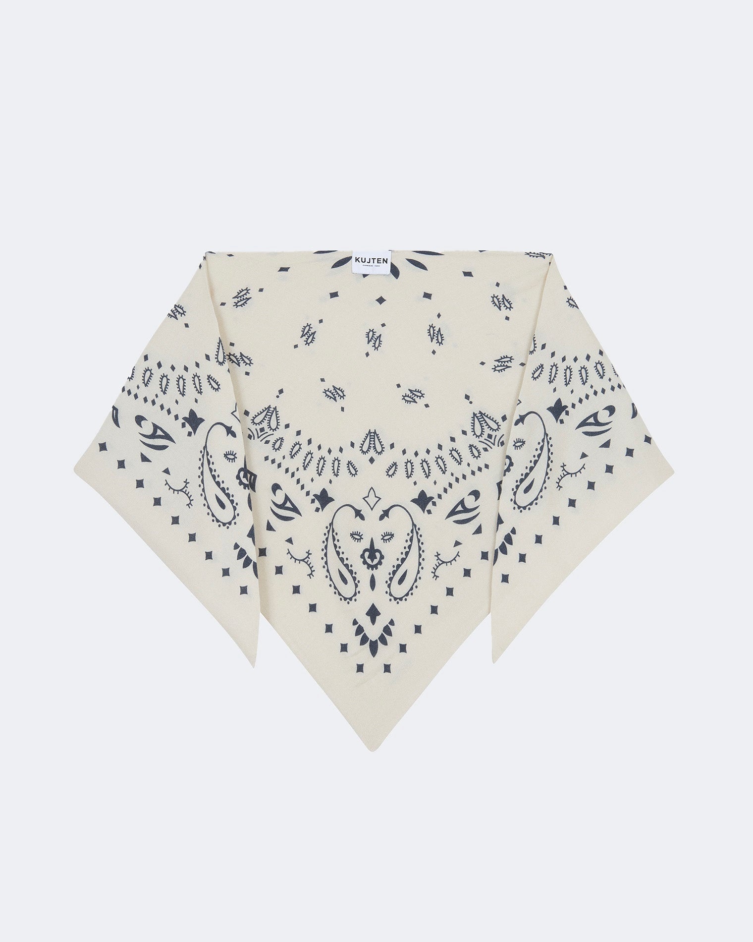 Small Oat Cashmere Triangle Bandana | Kujten Cashmere
