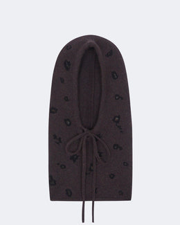 Cagoule sybel animal destroy cachemire marron - Kujten packshot