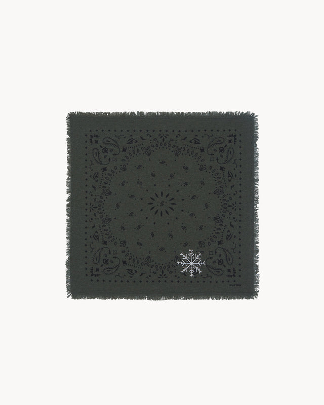 Small Bandana Hachi Snowflake dark khaki - Image principale