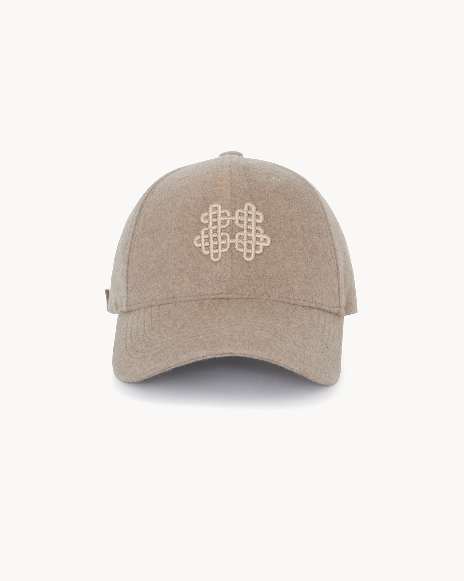 Taupe Cashmere Fitted Baseball Cap | Kujten Cashmere