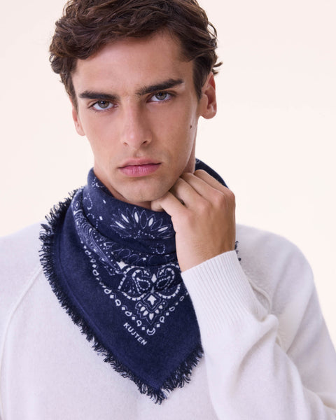 Petit Bandana Hachi bleu marine foncé - Image principale