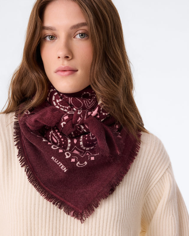 Grand Bandana Hachiko Bico bordeaux milano - Image principale