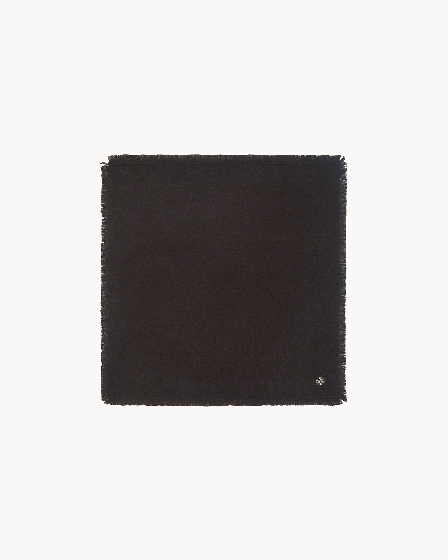 Bandana en cachemire marron pour femme - Kujten packshot