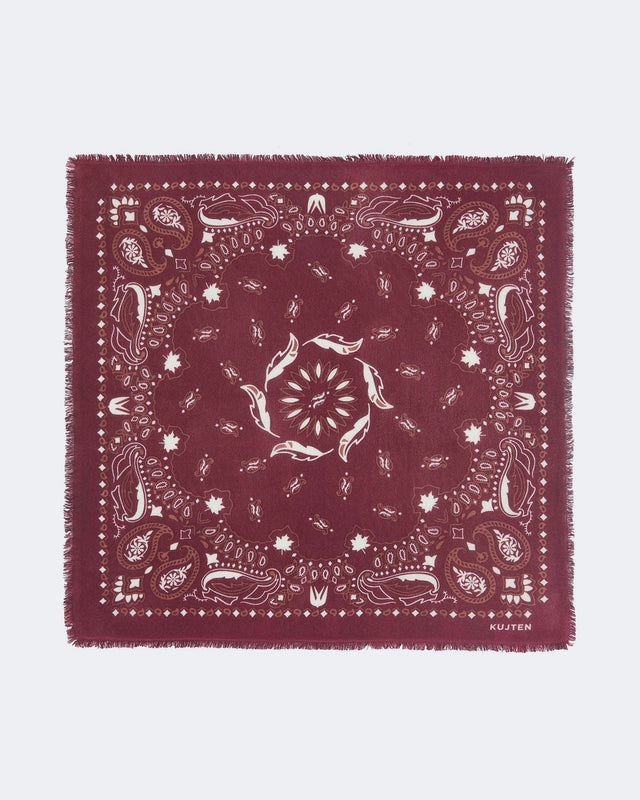 Grand Bandana Hachiko Feather Bico bordeaux - Image principale