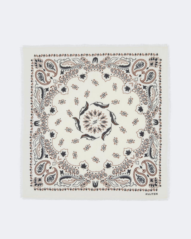 Grand Bandana Hachiko Feather Bico blanc - Image principale