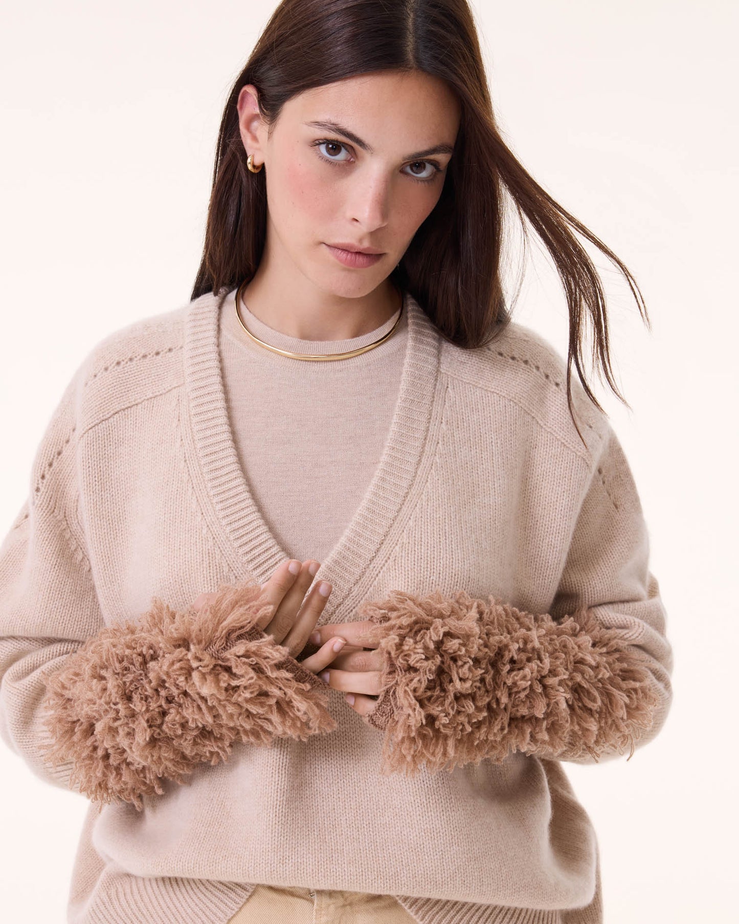 Mitaines Sotchi Yeti marron camelo