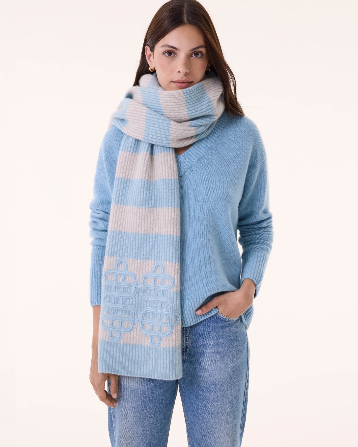 Scarf Rugby vintage blue