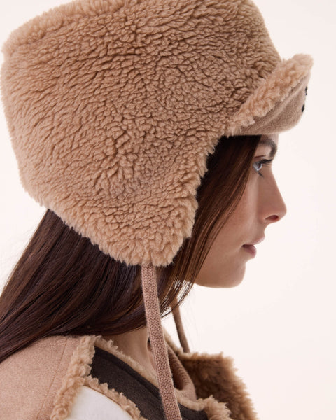 Hat Chapka Snowflake camel beige - Image principale