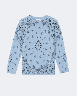 Pull en cachemire bleu pour enfant - Kujten packshot