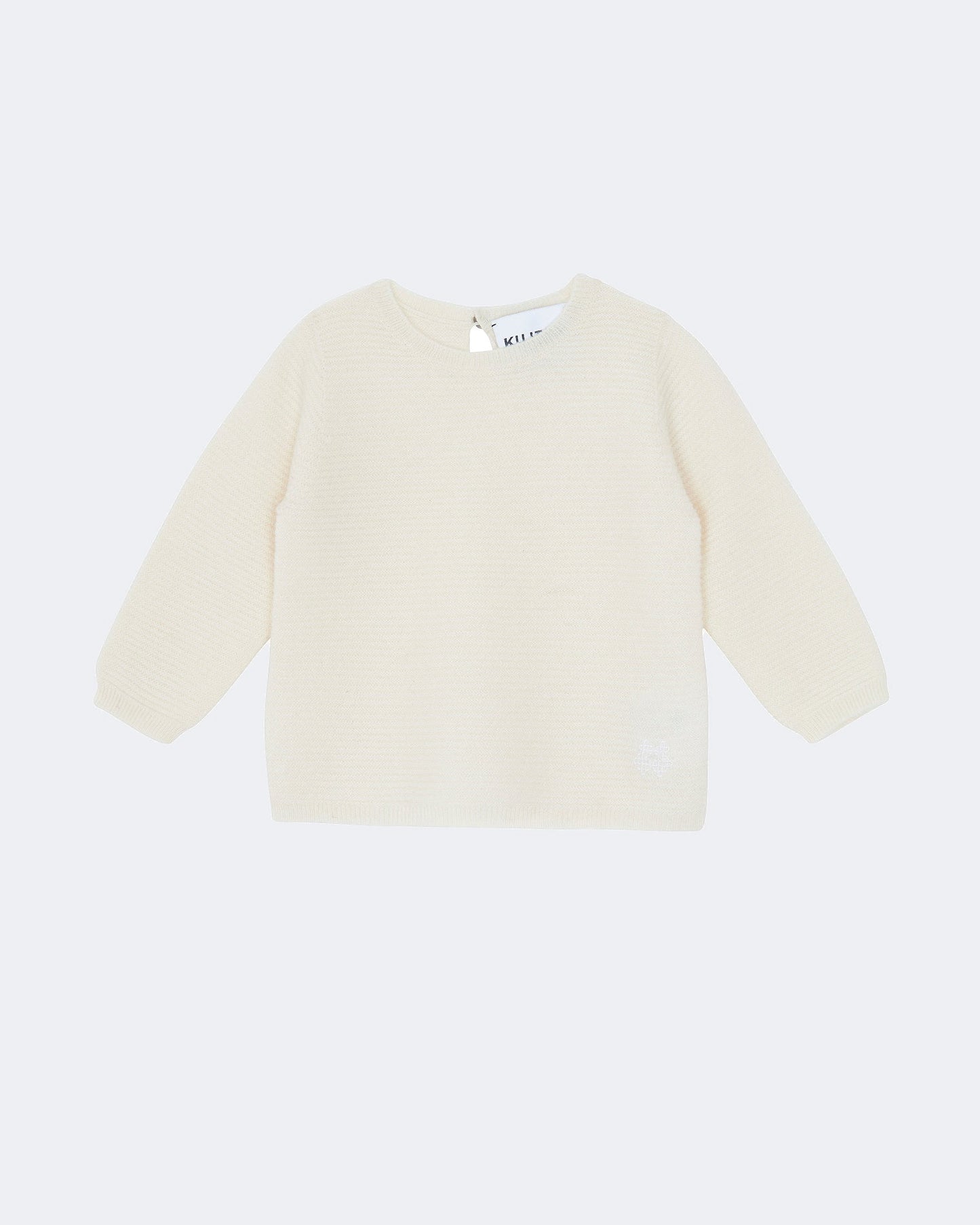 Pull en cachemire blanc pour enfant - Kujten packshot