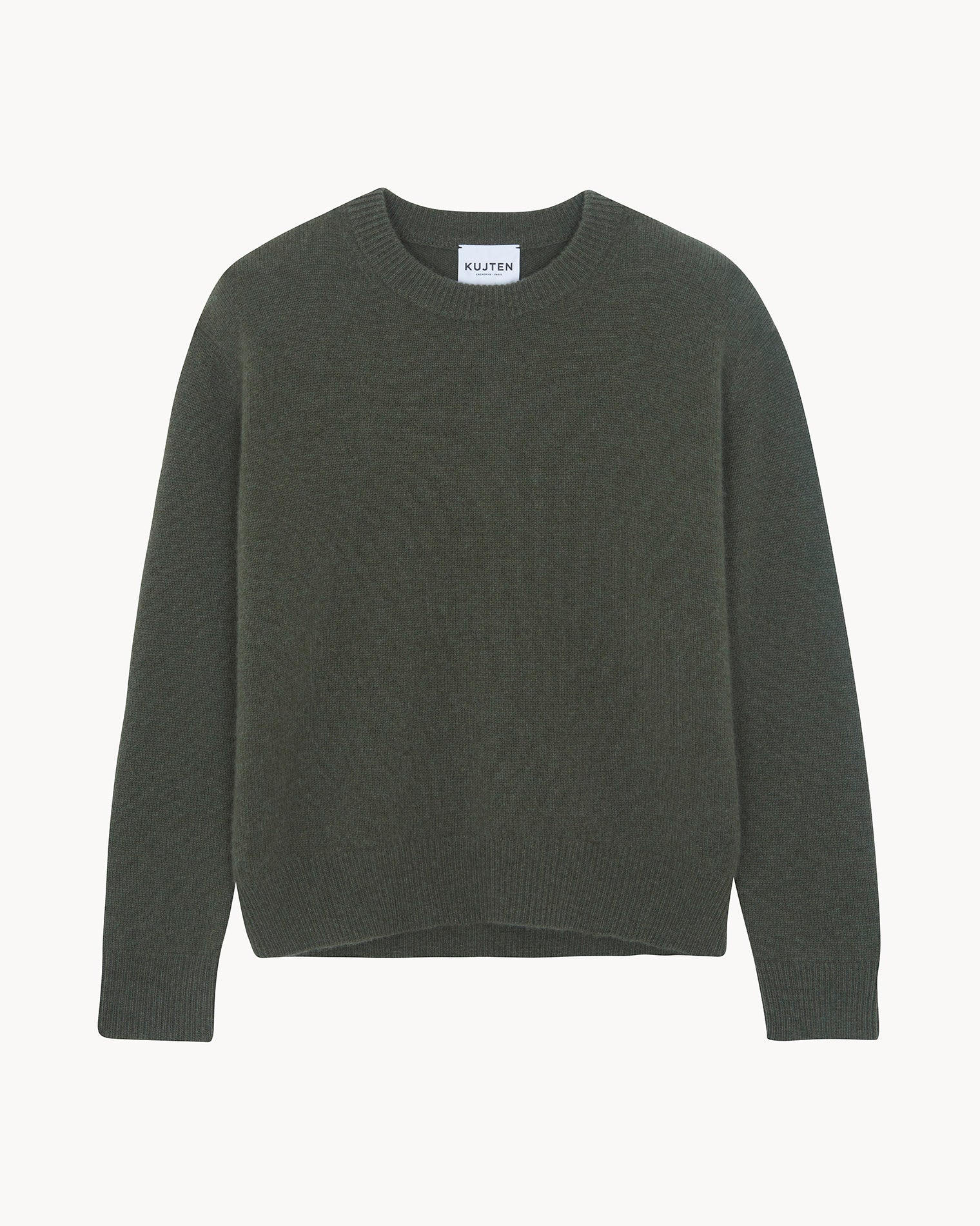 Dark Khaki Cashmere Sweater Kujten Cashmere