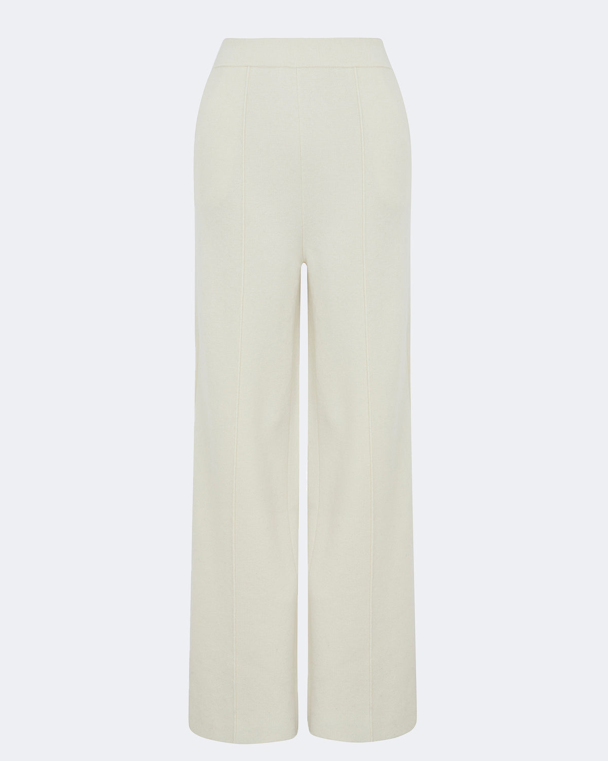 Pantalon en cachemire blanc pour femme - Kujten packshot