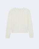 Pull Caroline Cable blanc