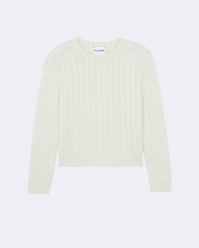 Pull Caroline Cable blanc - Image principale