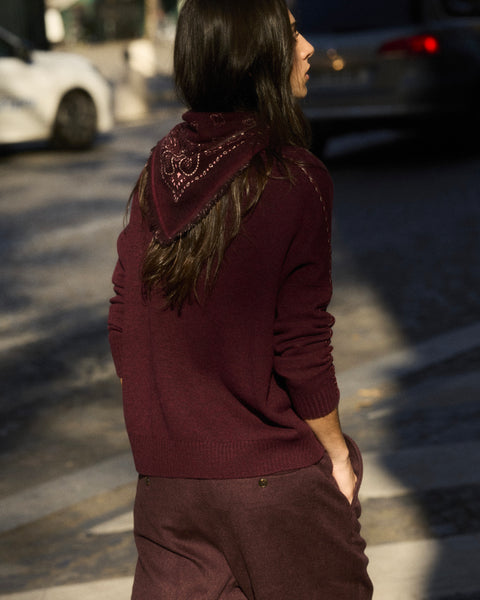 Trousers Want burgundy - Image 2