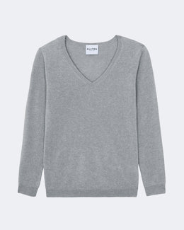 Pull en cachemire gris pour femme - Kujten packshot