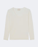 Pull en cachemire blanc pour femme - Kujten packshot